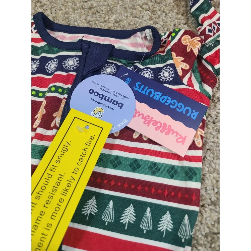 NWT RuggedButts Zipper Romper Bamboo size 18-24m Fair Isle Friends‎